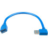 Przedłużacz USB 0,3m z wtyczką kątową