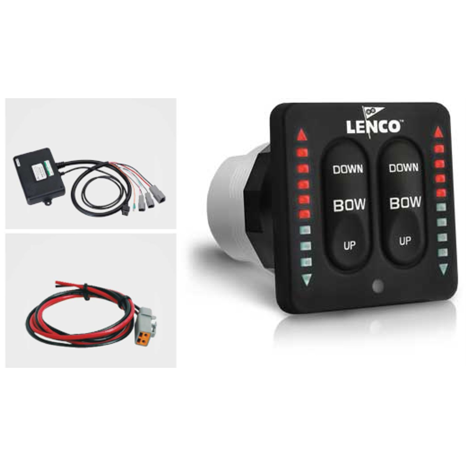 Przełącznik Lenco Marine LED single zestaw