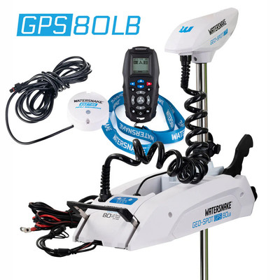 Silnik dziobowy WS GEOSPOT GPS 80LB/78" REMOTE z zew. sensorem i podwójnym złączem Anderson