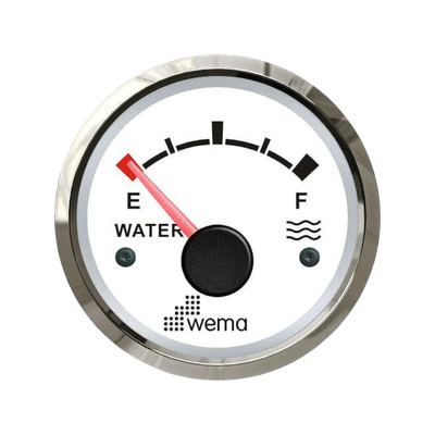 Wskaźnik poziomu wody 52 mm 240-30 om srebrno-biały Wema