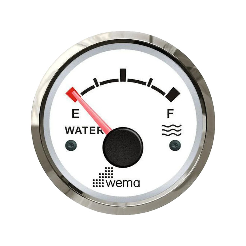 Wskaźnik poziomu wody 52 mm 240-30 om srebrno-biały Wema