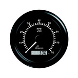 Tachometer with Hourmeter 8000 rpm black Wema