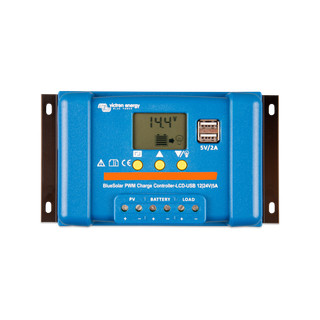 Regulator solarny BlueSolar PWM-LCD&USB 5A 12/24V | Victron