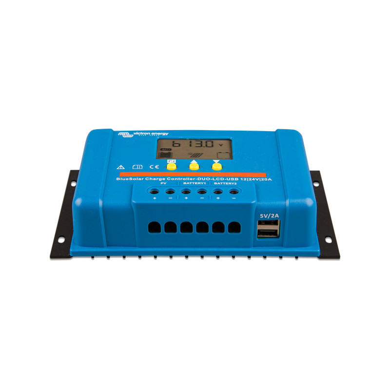 Regulator BlueSolar PWM DUO-LCD&USB 20A - 2 Akumulatory | Victron