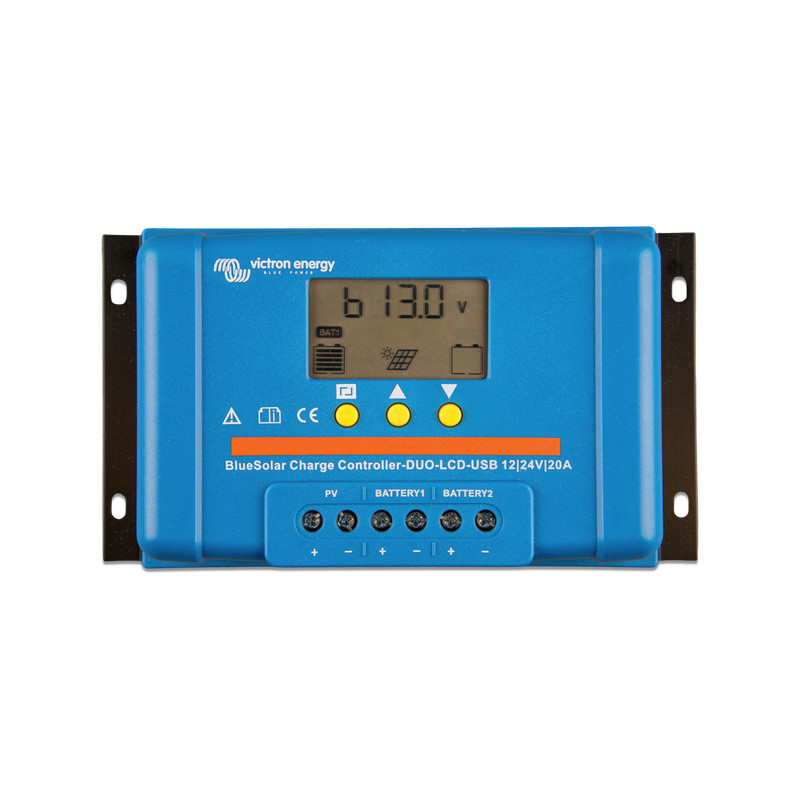 Regulator BlueSolar PWM DUO-LCD&USB 20A - 2 Akumulatory | Victron