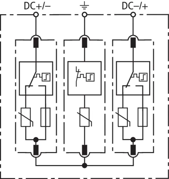 Schemat połączeń DEHNguard M YPV SCI