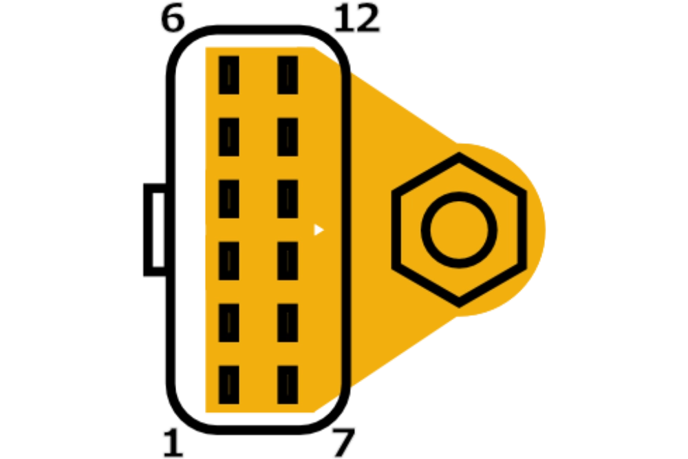 Szyna zbiorcza 200A 12P uszczelniona (M6) - Egis 2012B - Połączenia wewnętrzne