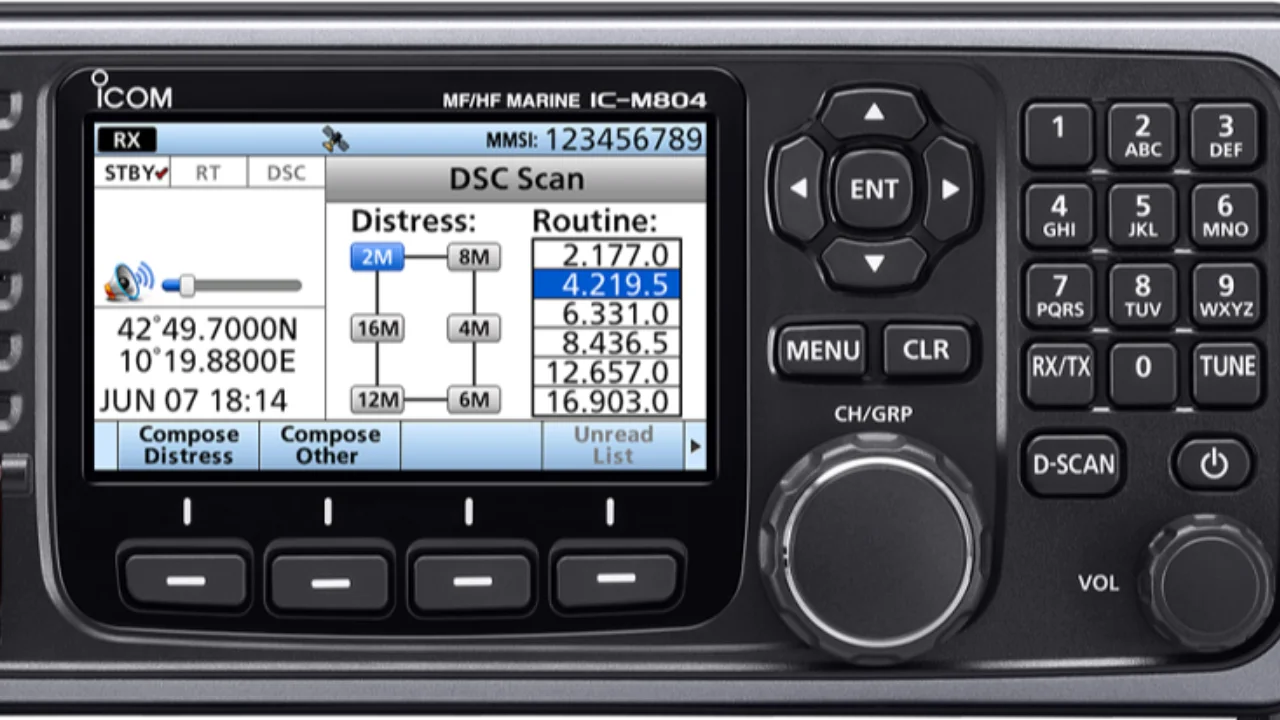 Stacjonarny Radiotelefon Morski MF/HF SSB Icom IC-M804