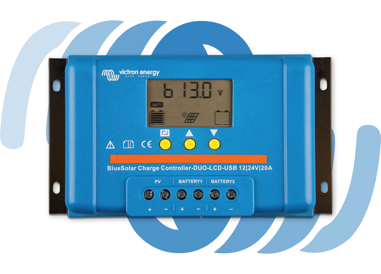Regulator ładowania solarnego BlueSolar PWM DUO-LCD&USB